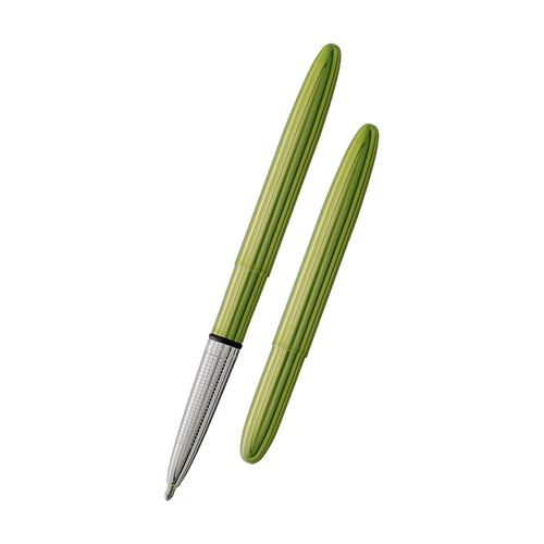 Two Fisher Bullet Pens - Lime Green - one with cap on and the other with cap off