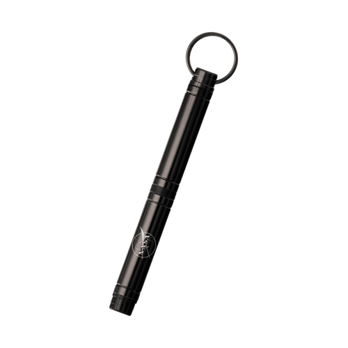 Fisher Backpacker Pen w Key Chain - black with NASA logo and cap on | Ships Within New Zealand