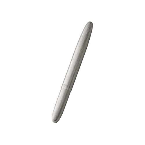 Fisher Bullet Pen - Brushed Chrome with cap on | Ships Within New Zealand